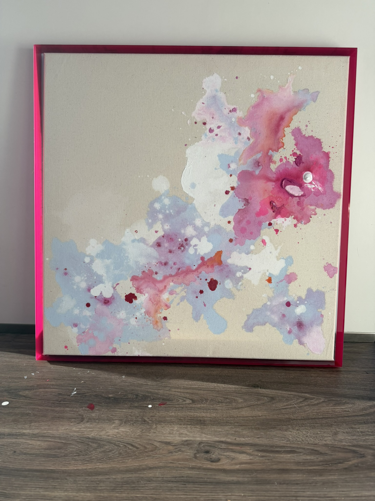 Kirschblüte II, 2026, Acryl auf roher Baumwollleinwand, Ansicht 8